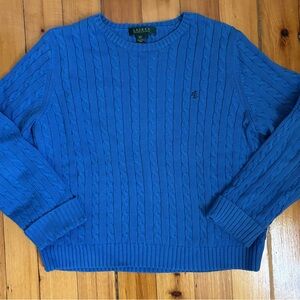 Lauren Ralph Lauren Blue Cable Knit Sweater